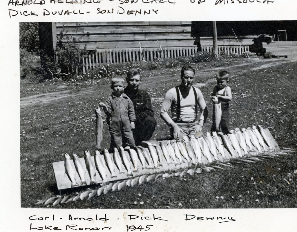 Old Photo - Founders and sons with fish
