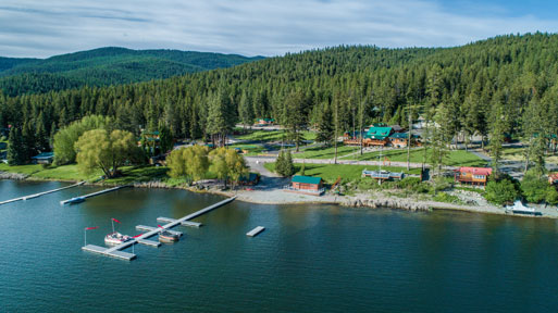 Montana RV Camping - Lakeview Space - The Lodge at Lake Mary Ronan