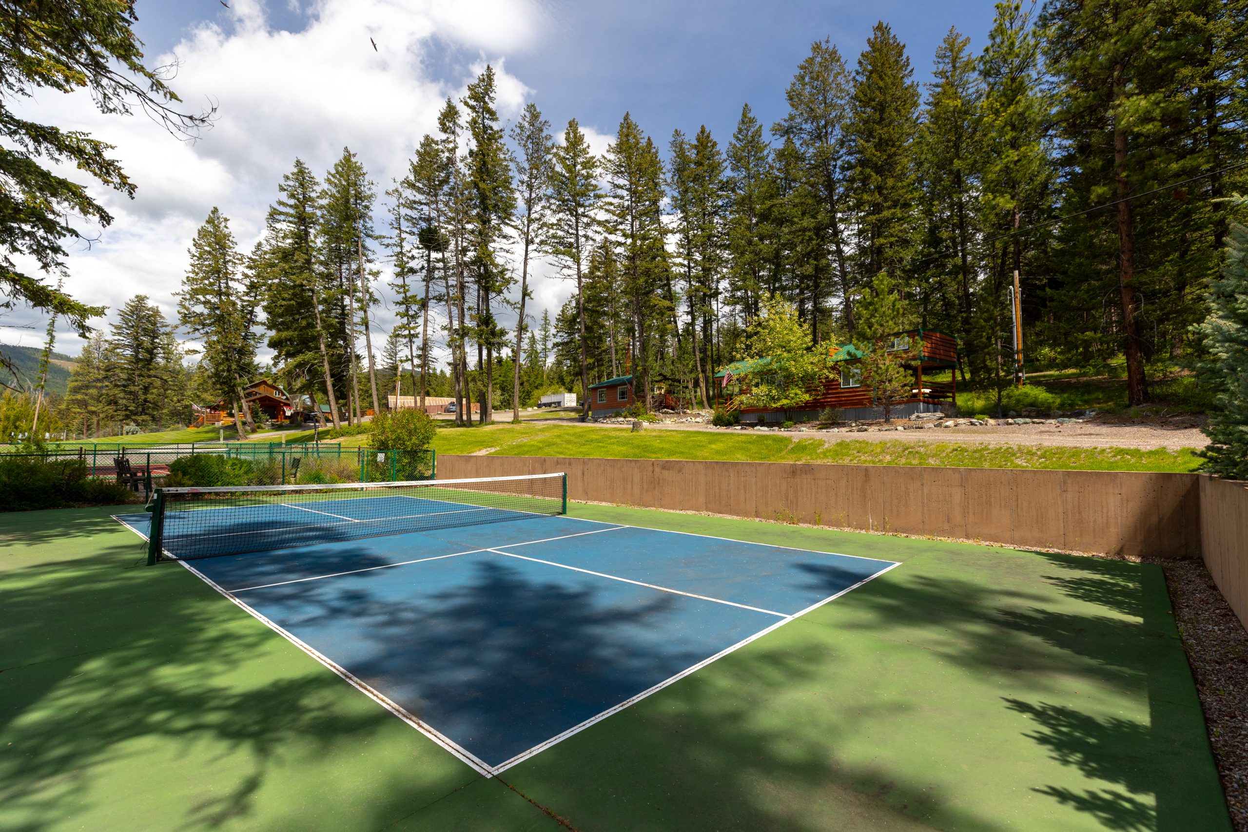 pickleball court at lake mary ronan lodge